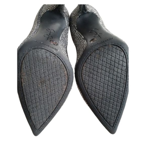 *NWOT* JESSICA SIMPSON Lasnia Pewter Multi Glitter Gabor Encrusted Ankle Bootie - Picture 7 of 9